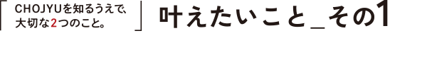 叶えたいこと-その１　信じる価値を、実証する。