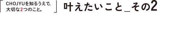 叶えたいこと-その2　信じる価値を、伝播させる。
