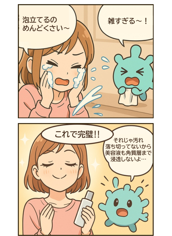 主人公「洗顔泡立てるのめんどくさい～」